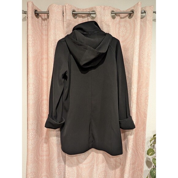 Michael Kors Rain Trench Coat Chrome Latch Closure Detachable Hood Size Medium - Picture 2 of 11